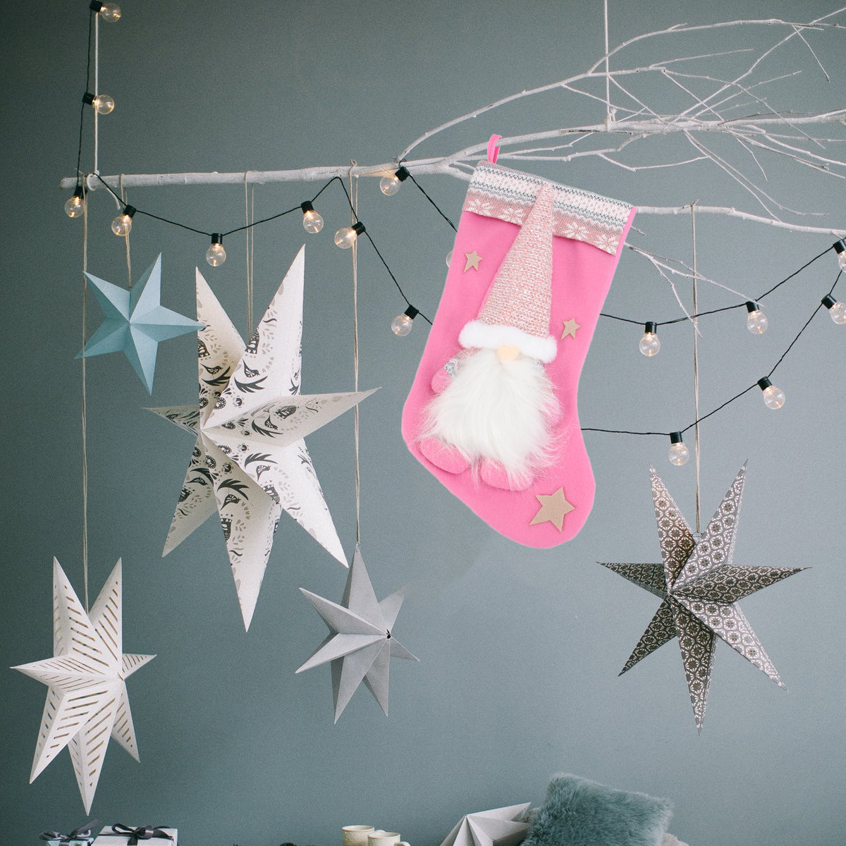 Christmas Stocking Hanging - 1 stuks Kerstsok Hangzakje Zonder Gezicht